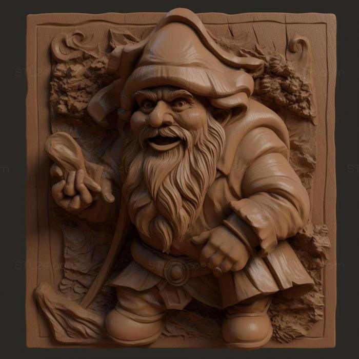 Characters (st dwarf 1, HERO_489) 3D models for cnc